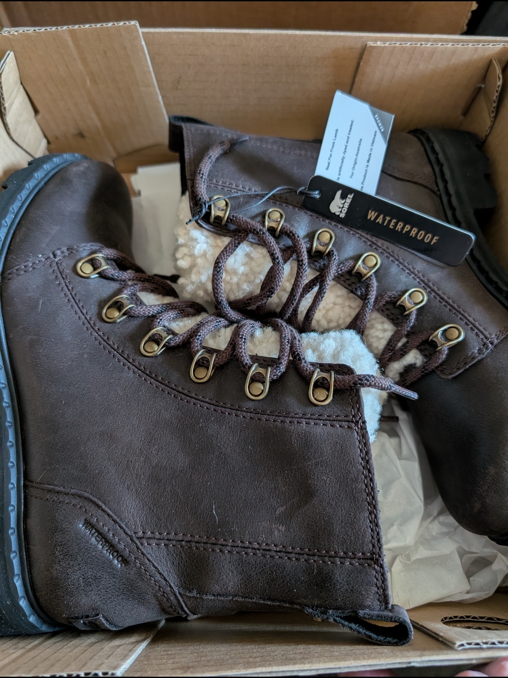 Sorel Lennox Lace Cozy In Blackened brown